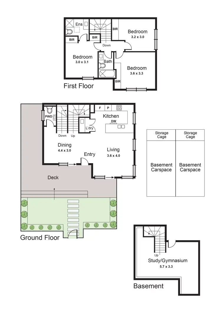 Floorplan of Homely townhouse listing, 1/289 Grange Road, Ormond VIC 3204