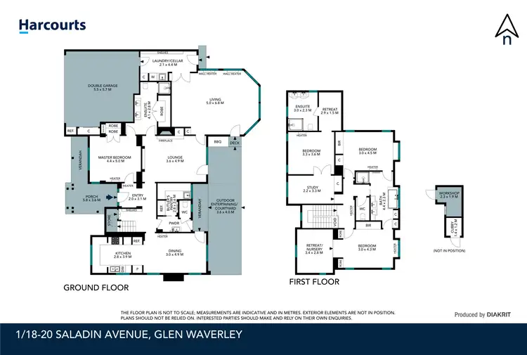 Floorplan of Homely townhouse listing, 1/18 Saladin Avenue, Glen Waverley VIC 3150