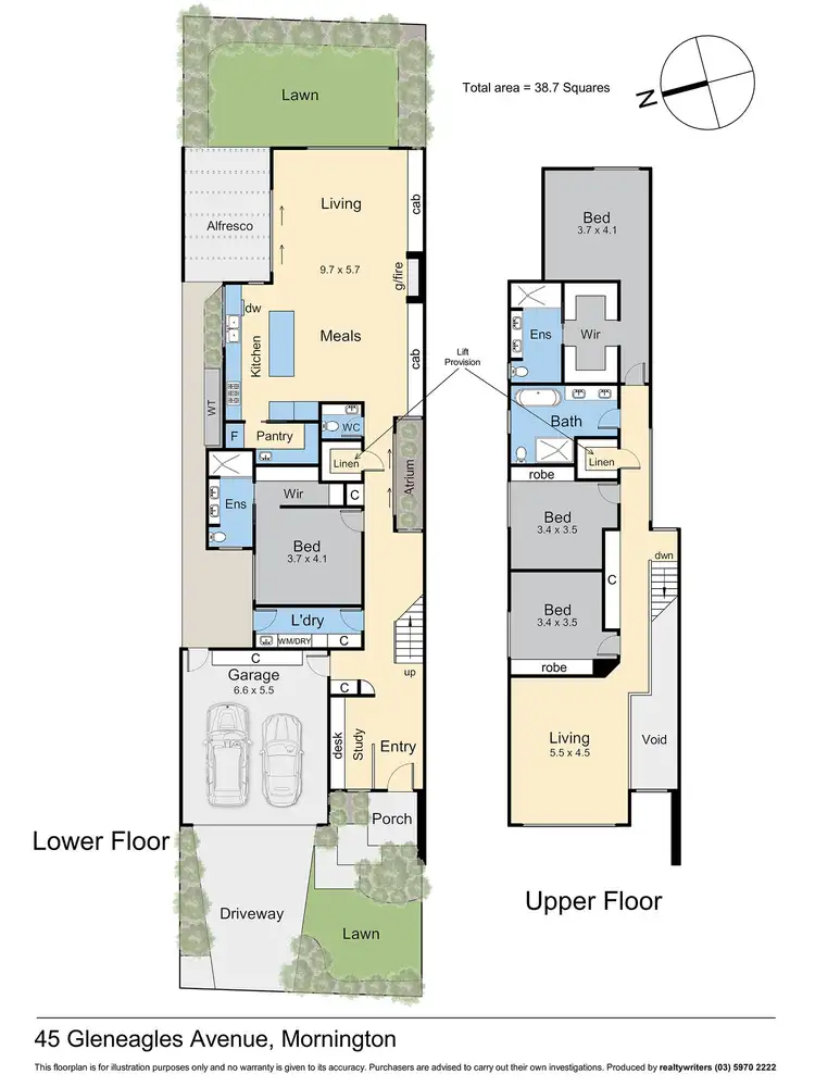 Floorplan of Homely townhouse listing, lot 1/45 Gleneagles Avenue, Mornington VIC 3931