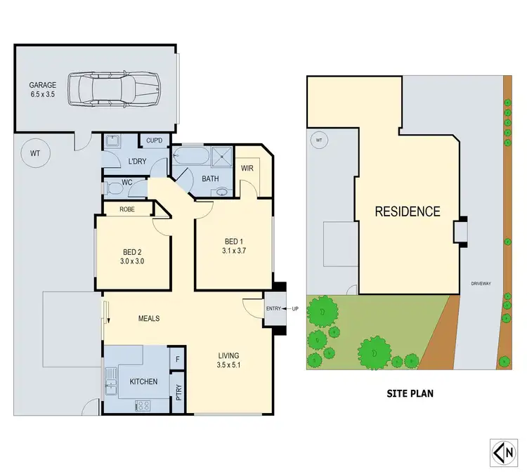 Floorplan of Homely unit listing, 1/17 Rankin Road, Hastings VIC 3915