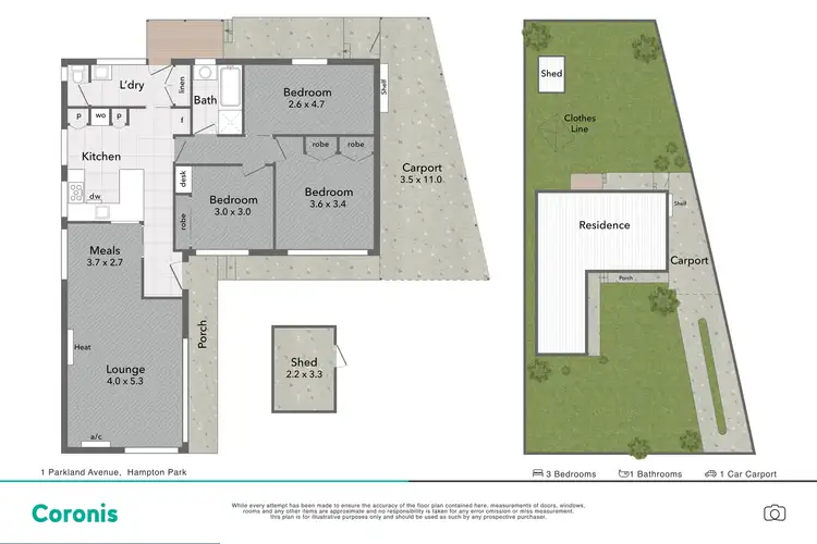 Floorplan of Homely house listing, 1 Parkland Avenue, Hampton Park VIC 3976
