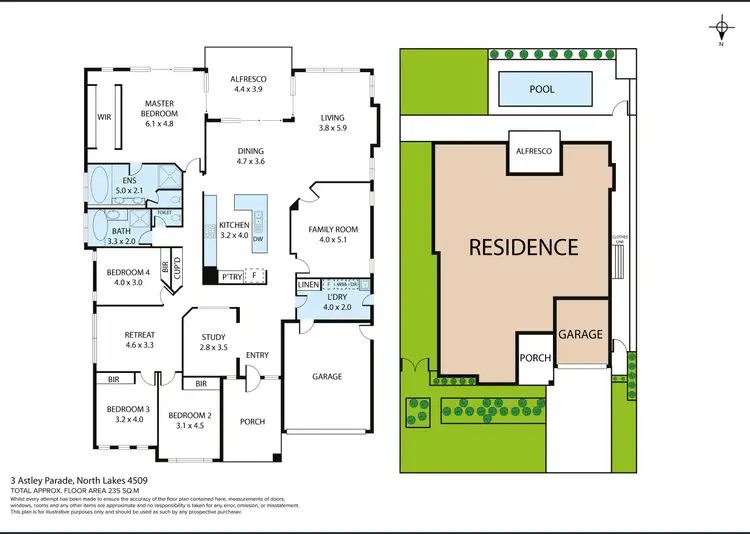Floorplan of Homely house listing, 3 Astley Parade, North Lakes QLD 4509