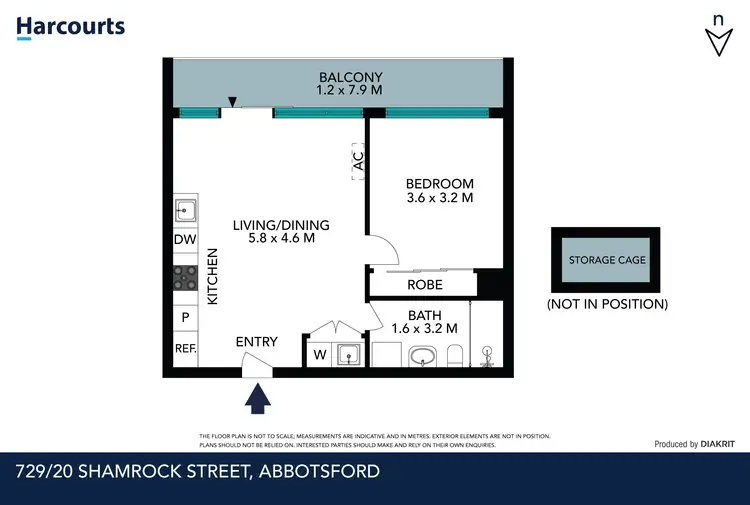 Floorplan of Homely apartment listing, 729/20 Shamrock Street, Abbotsford VIC 3067