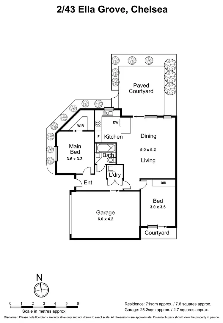 Floorplan of Homely unit listing, 2/43 Ella Grove, Chelsea VIC 3196