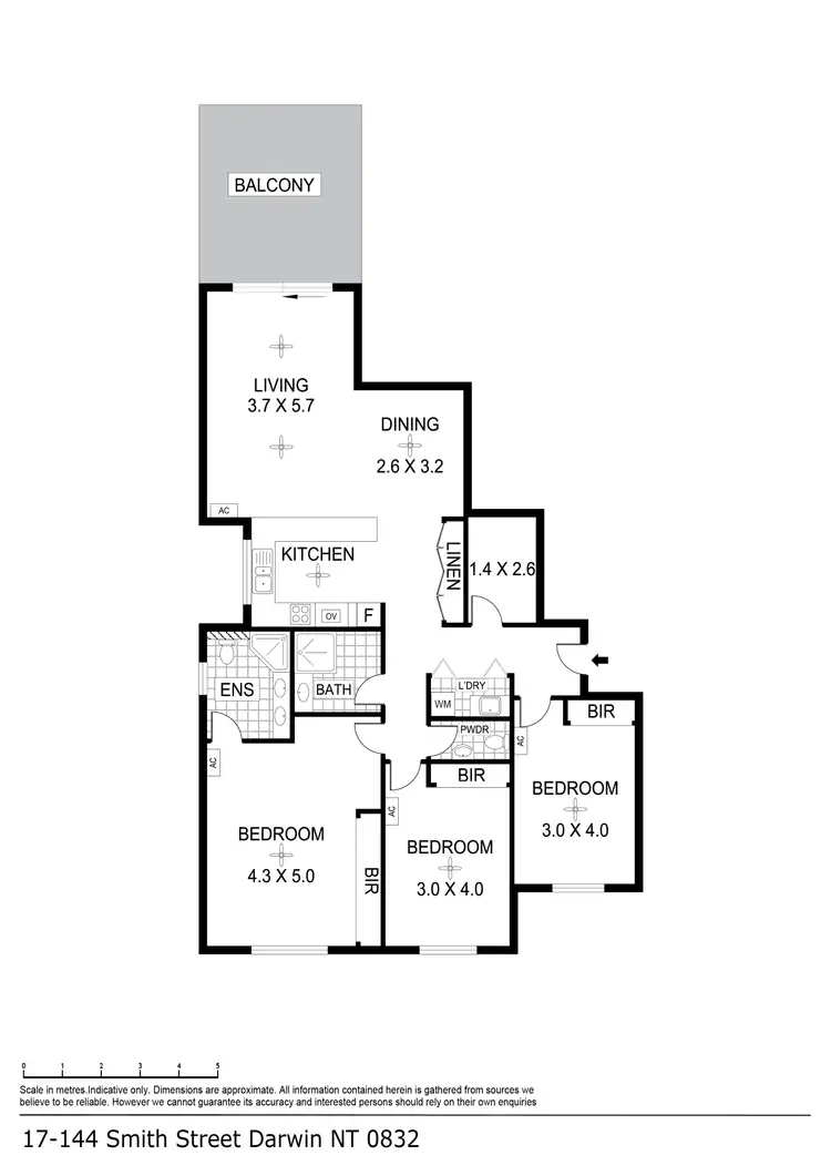 Floorplan of Homely unit listing, 17/144 Smith Street, Darwin City NT 800