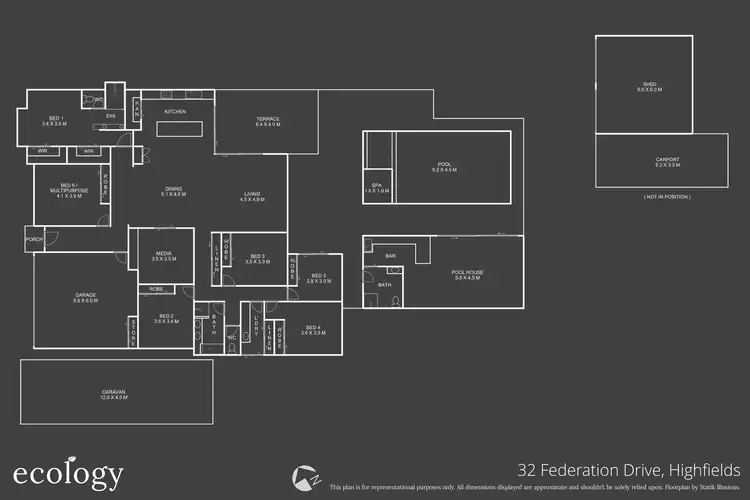 Floorplan of Homely house listing, 32 Federation Drive, Highfields QLD 4352