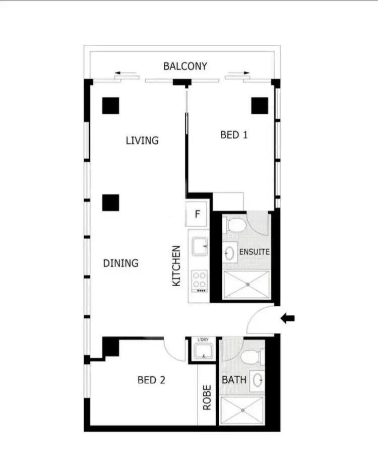 Floorplan of Homely apartment listing, 4508/568 Collins Street, Melbourne VIC 3000