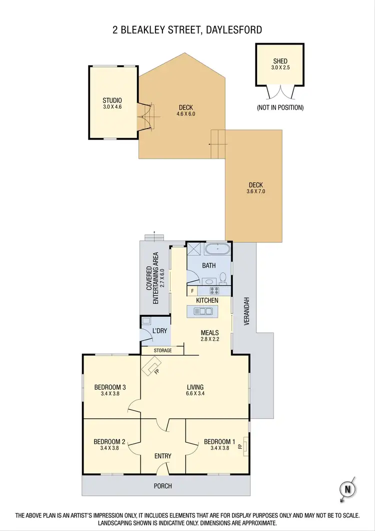 Floorplan of Homely house listing, 2 Bleakley Street, Daylesford VIC 3460