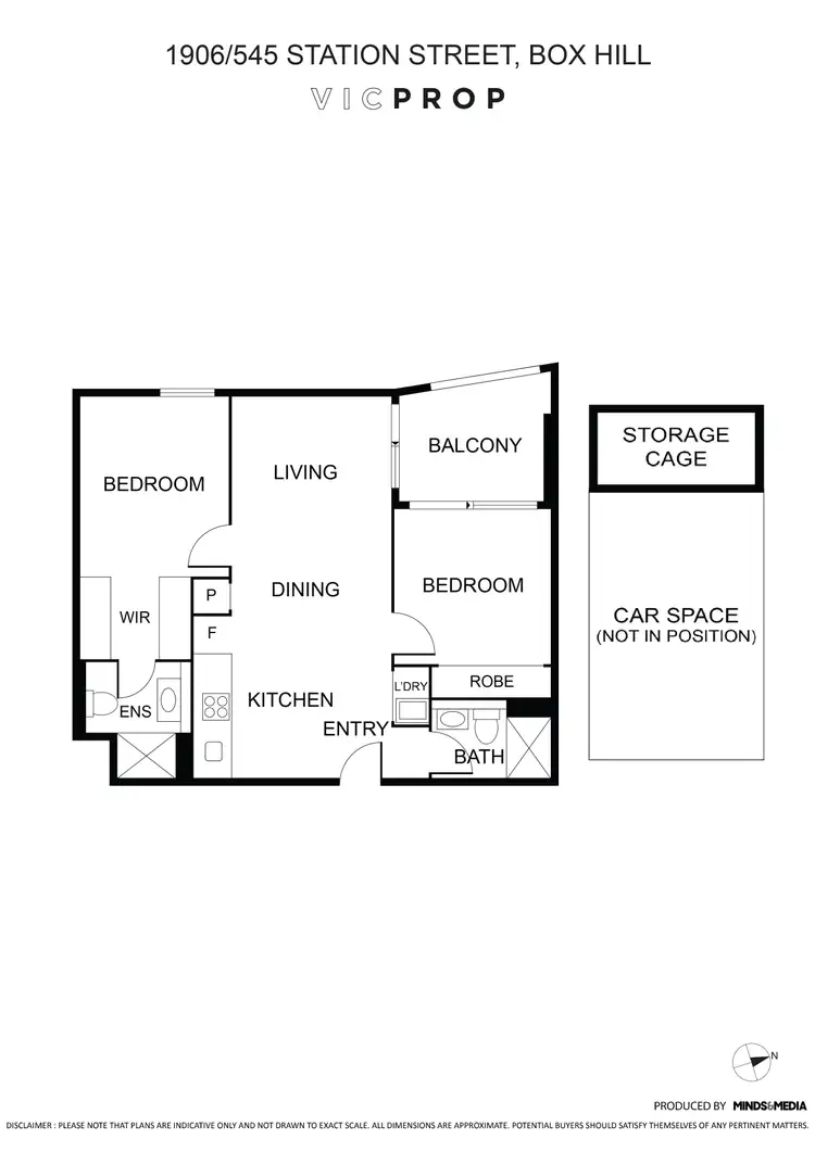 Floorplan of Homely apartment listing, 1906/545 Station Street, Box Hill VIC 3128