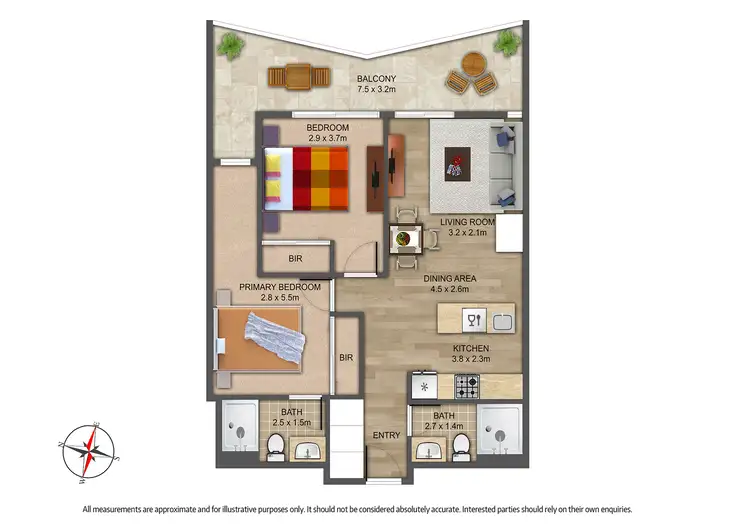 Floorplan of Homely apartment listing, 1108/77 Queens Road, Melbourne VIC 3000