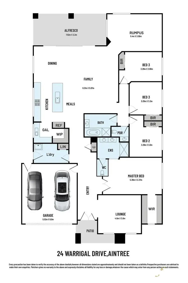 Floorplan of Homely house listing, 24 Warrigal Drive, Aintree VIC 3336