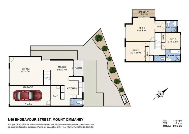 Floorplan of Homely townhouse listing, 1/50 Endeavour Street, Mount Ommaney QLD 4074