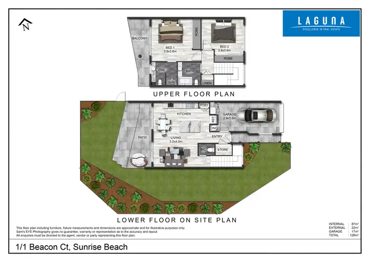 Floorplan of Homely unit listing, 1/1 Beacon Court, Sunrise Beach QLD 4567
