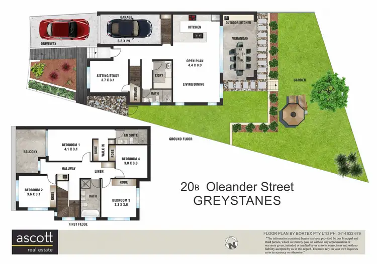 Floorplan of Homely semi-detached listing, 20b Oleander Street, Greystanes NSW 2145