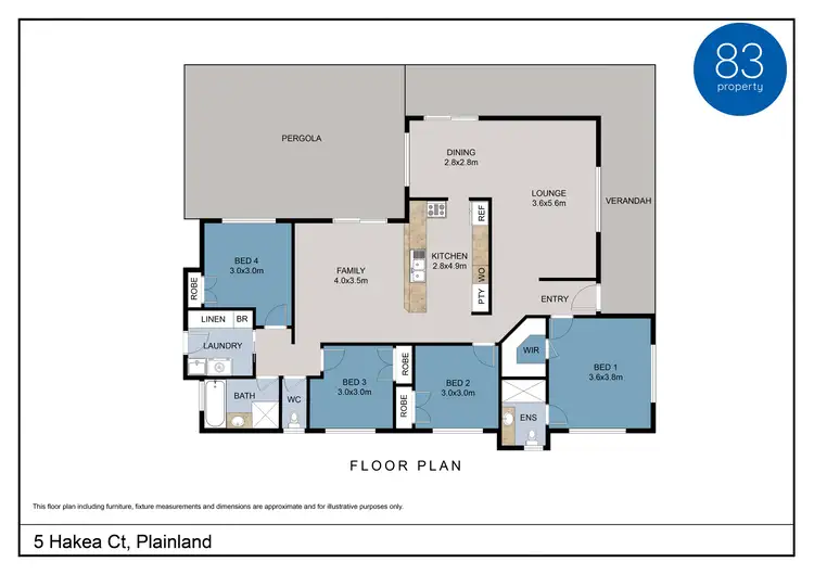Floorplan of Homely house listing, 5 Hakea Court, Plainland QLD 4341