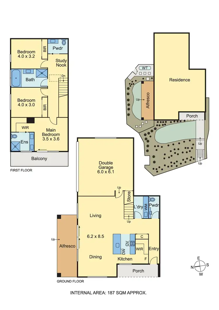 Floorplan of Homely townhouse listing, 1/73 Commercial Road, Ferntree Gully VIC 3156