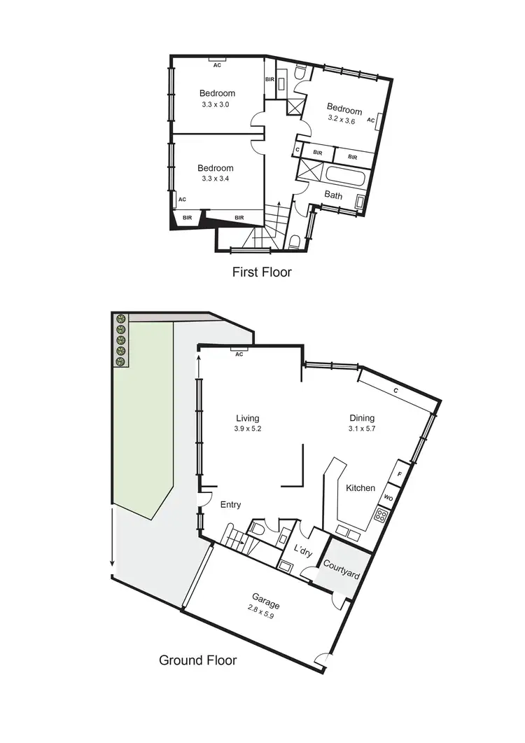 Floorplan of Homely townhouse listing, 1/7 Vine Grove, Carnegie VIC 3163