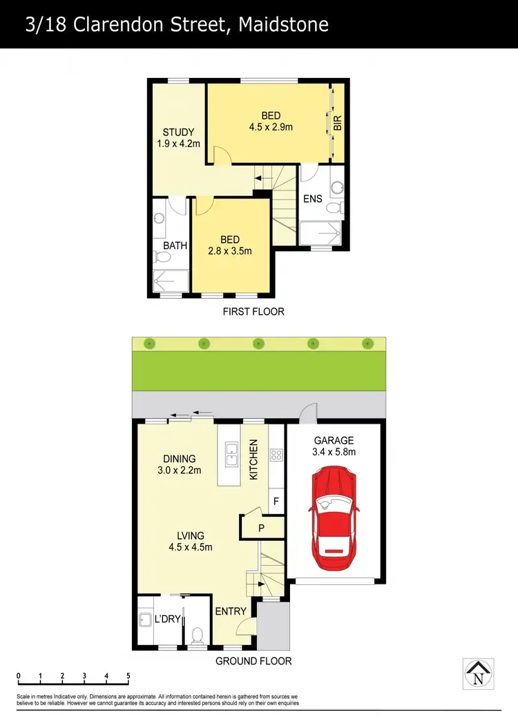 Floorplan of Homely townhouse listing, 3/18 Clarendon Street, Maidstone VIC 3012