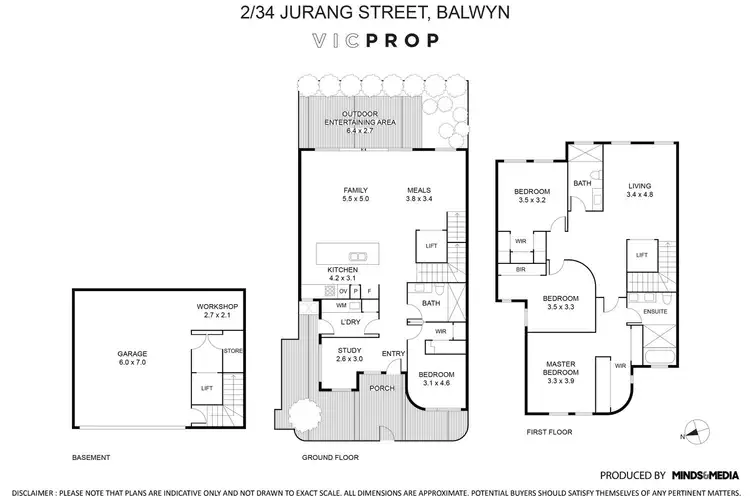 Floorplan of Homely townhouse listing, 2/34 Jurang Street, Balwyn VIC 3103