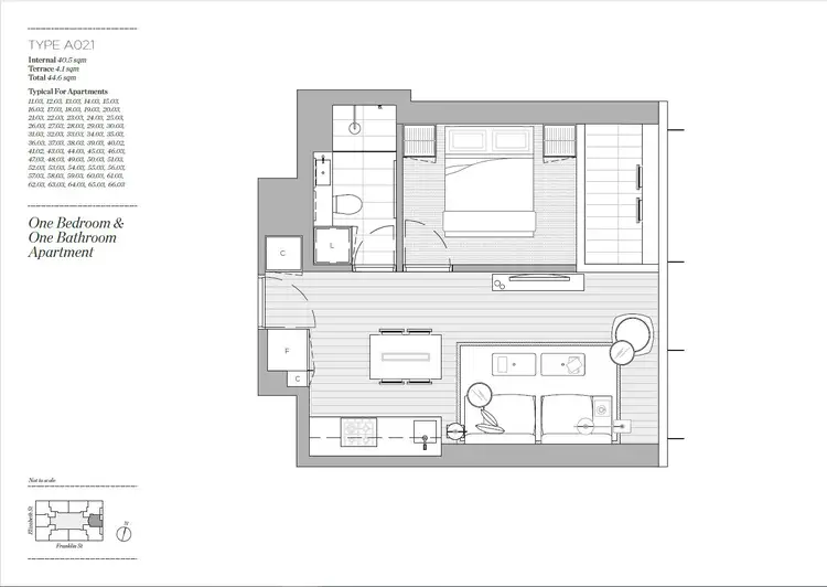 Floorplan of Homely apartment listing, 2403/462 Elizabeth Street, Melbourne VIC 3000