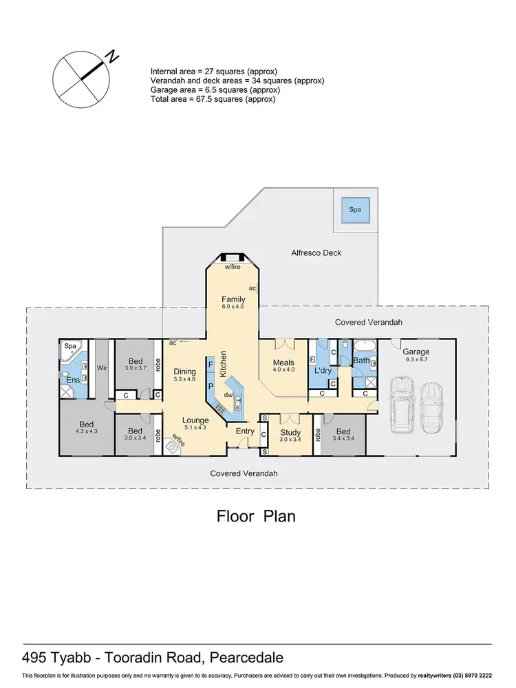 Floorplan of Homely rural property listing, 495 Tyabb Tooradin Road, Pearcedale VIC 3912