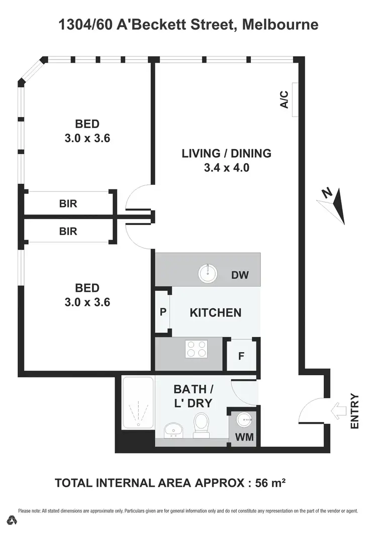 Floorplan of Homely apartment listing, 1304/60 A'Beckett Street, Melbourne VIC 3000