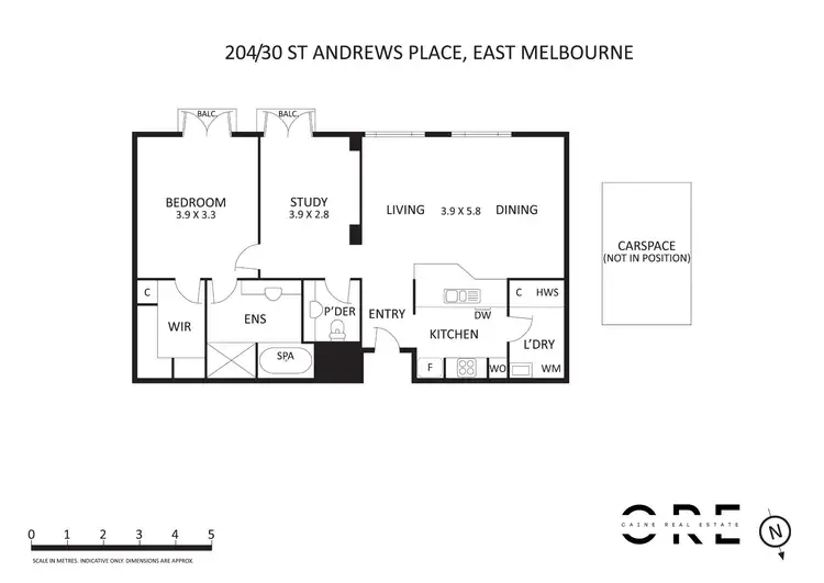 Floorplan of Homely apartment listing, 204/30 St Andrews Place, East Melbourne VIC 3002