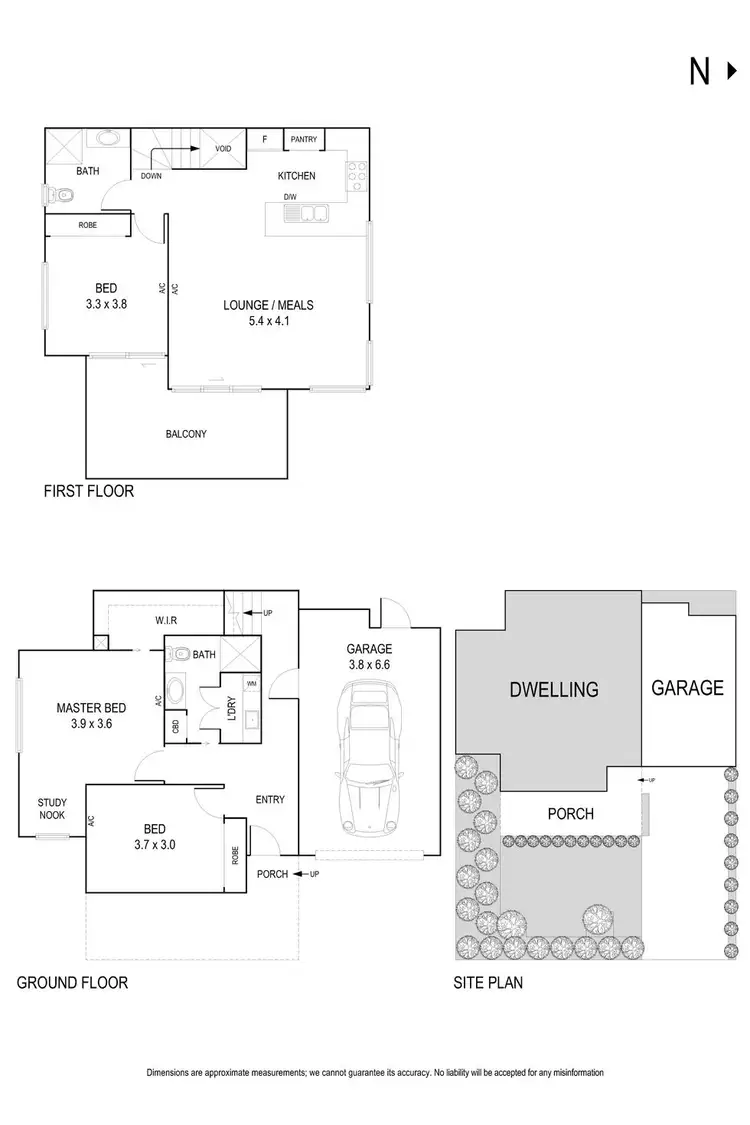 Floorplan of Homely townhouse listing, 1/1 Derreck Avenue, Bulleen VIC 3105