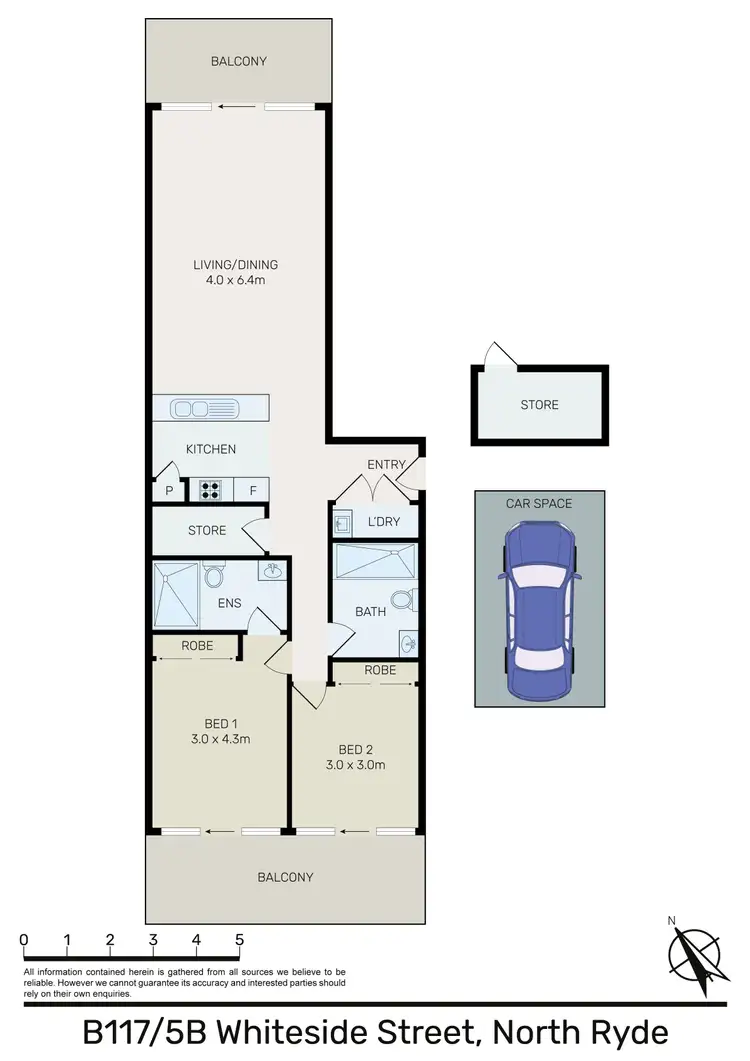 Floorplan of Homely apartment listing, b117/5 Whiteside Street, North Ryde NSW 2113