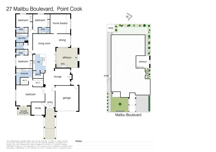 Floorplan of Homely house listing, 27 Malibu Boulevard, Point Cook VIC 3030