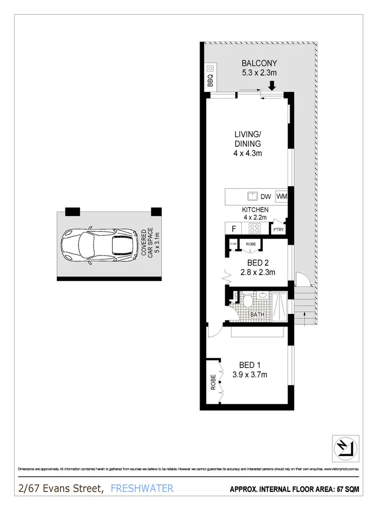 Floorplan of Homely apartment listing, 2/67 Evans Street, Freshwater NSW 2096