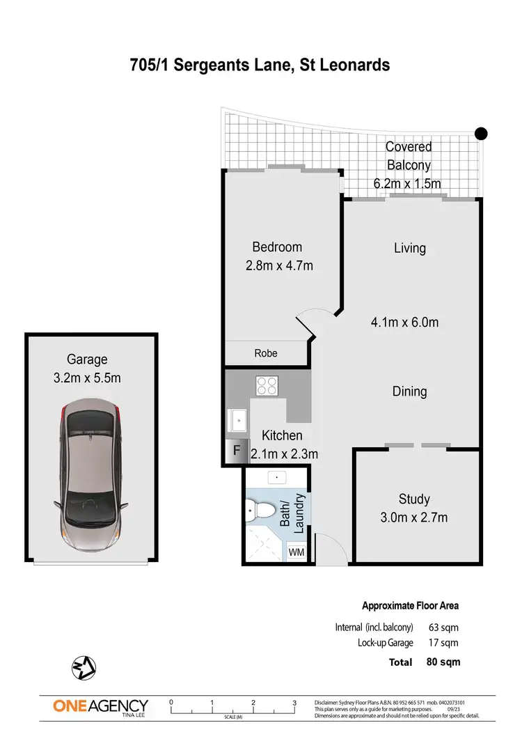 Floorplan of Homely apartment listing, 705/1 Sergeants Lane, St Leonards NSW 2065