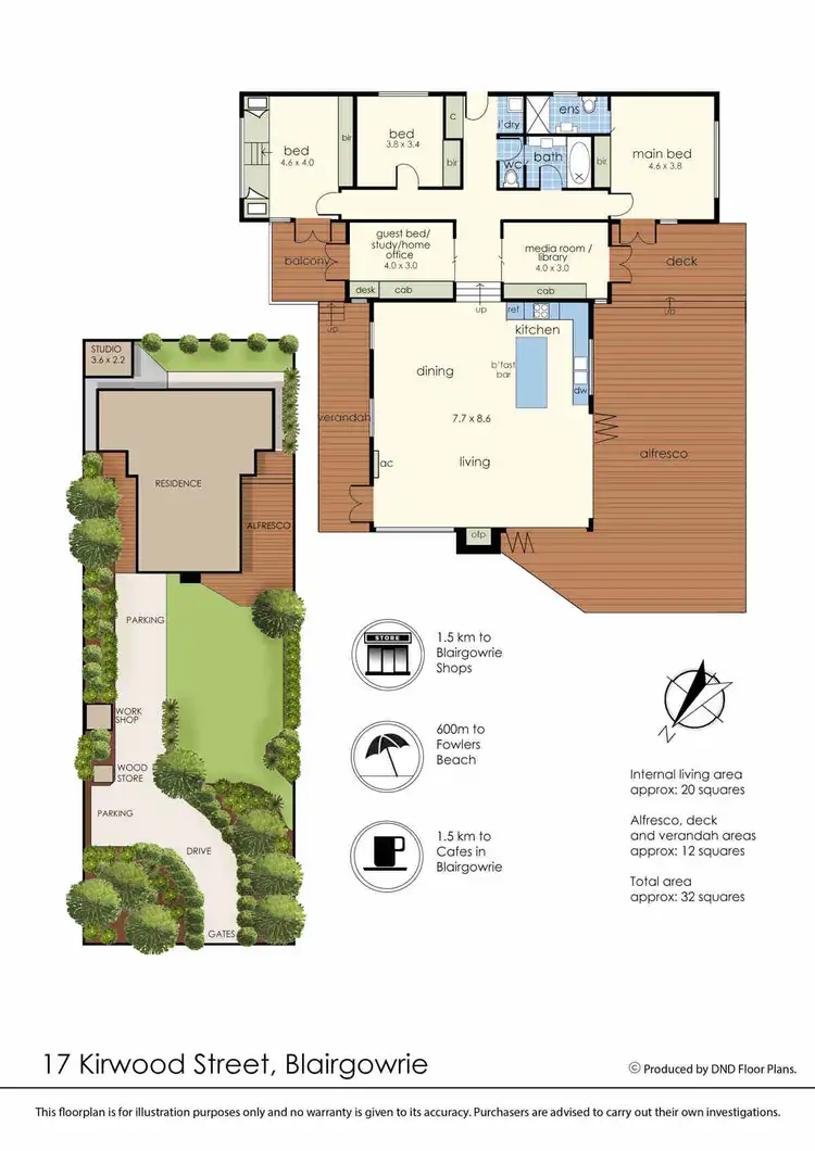 Floorplan of Homely house listing, 17 Kirwood Street, Blairgowrie VIC 3942