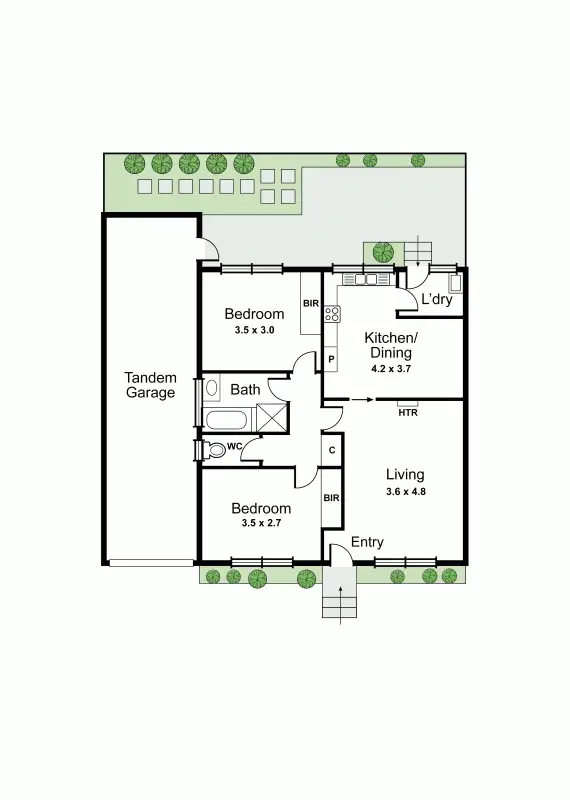 Floorplan of Homely unit listing, 4/32 Woornack Road, Carnegie VIC 3163