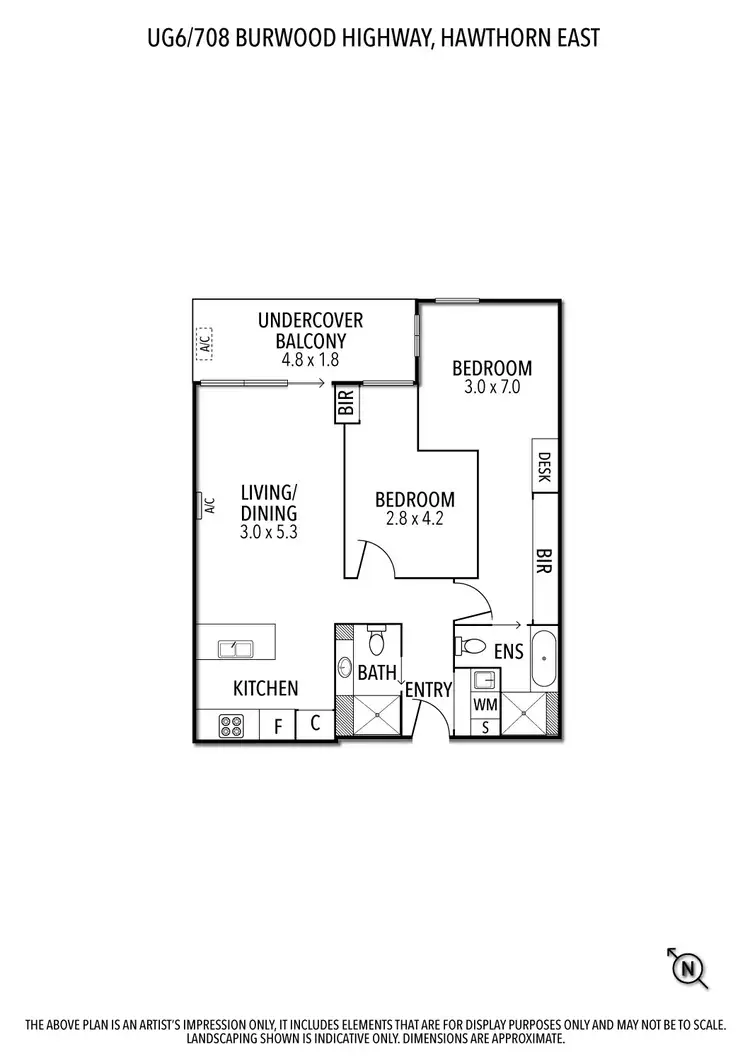 Floorplan of Homely apartment listing, UG06/708 Burwood Road, Hawthorn East VIC 3123