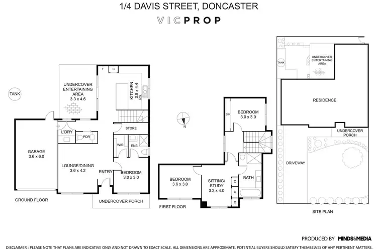 Floorplan of Homely townhouse listing, 1/4 Davis Street, Doncaster VIC 3108