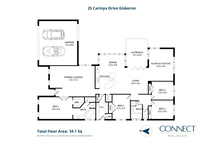 Floorplan of Homely house listing, 25 Carinya Drive, Gisborne VIC 3437