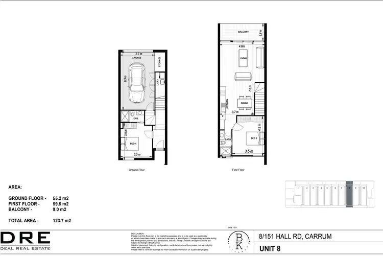 Floorplan of Homely townhouse listing, 8/151 Hall Road, Carrum Downs VIC 3201