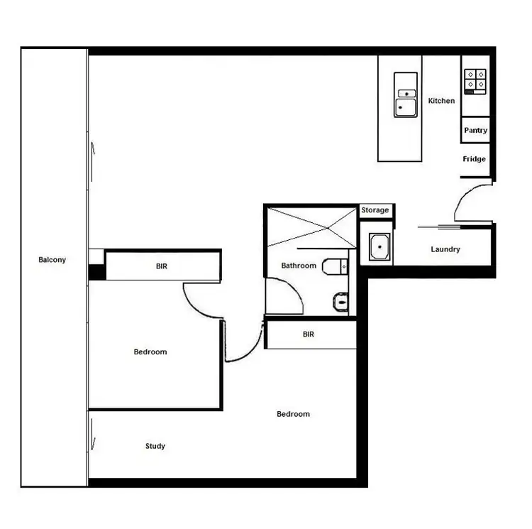 Floorplan of Homely apartment listing, 205/28 Wills Street, Melbourne VIC 3000