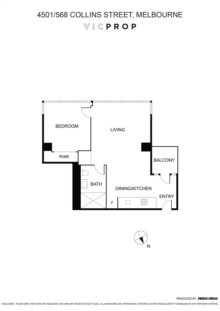 Floorplan of Homely apartment listing, 4501/568 Collins Street, Melbourne VIC 3000