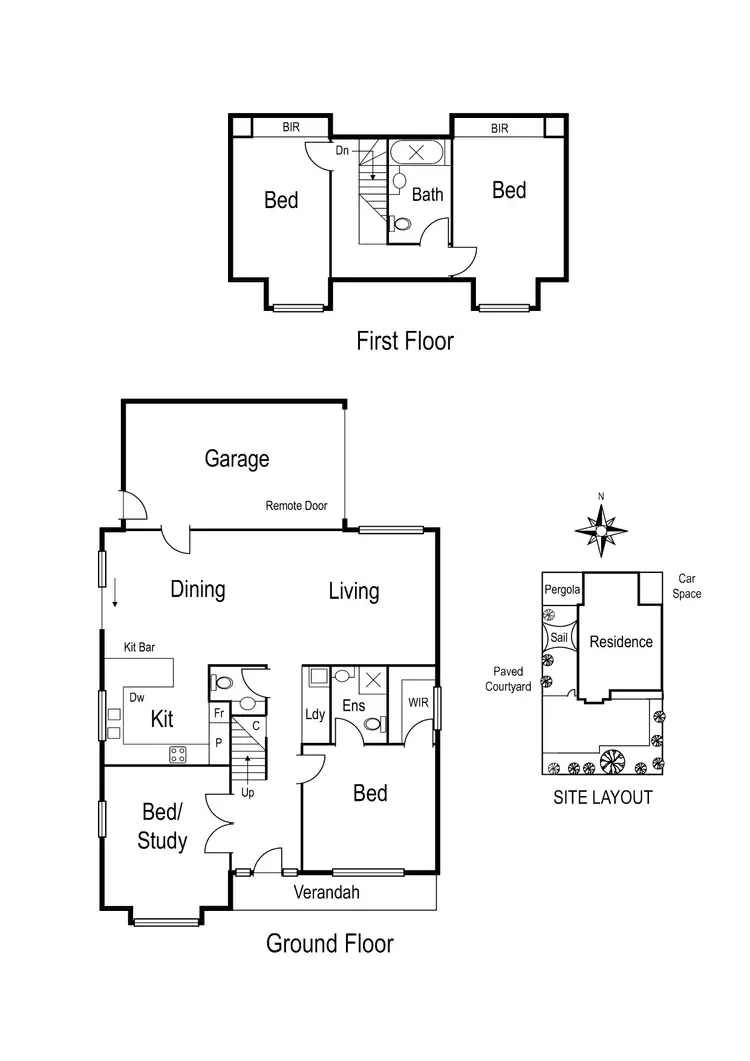 Floorplan of Homely townhouse listing, 1/184 Balaclava Road, Caulfield North VIC 3161
