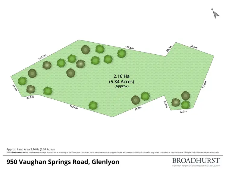 Floorplan of Homely land listing, 950 Vaughan Springs Road, Glenlyon VIC 3461