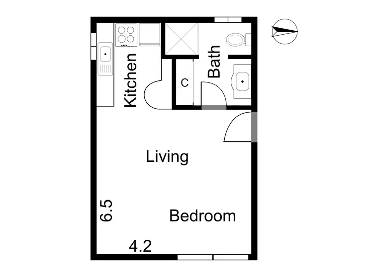 Floorplan of Homely apartment listing, 1/123 Victoria Street, Brunswick East VIC 3057