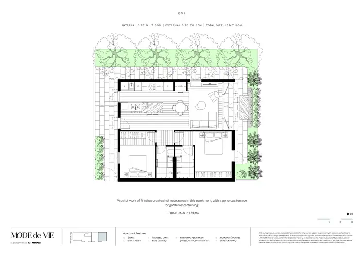 Floorplan of Homely apartment listing, G01/49 Montclair Avenue, Brighton VIC 3186