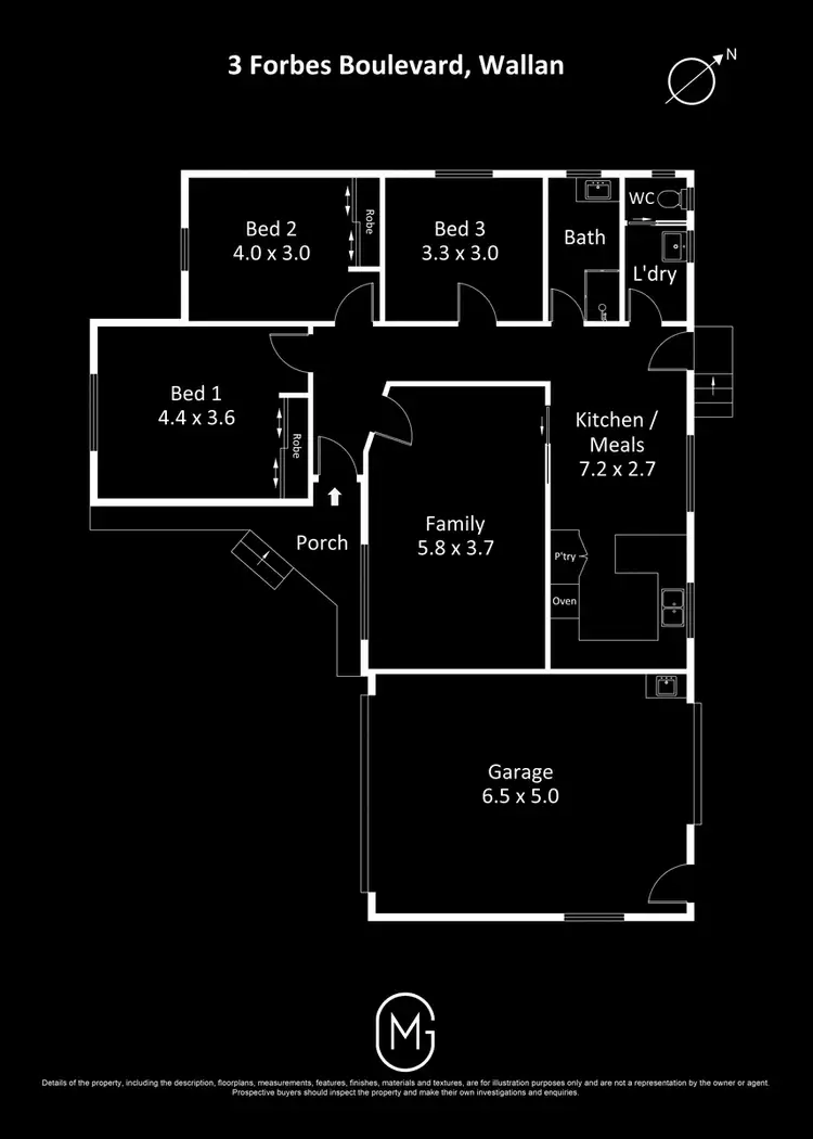 Floorplan of Homely house listing, 3 Forbes Boulevard, Wallan VIC 3756