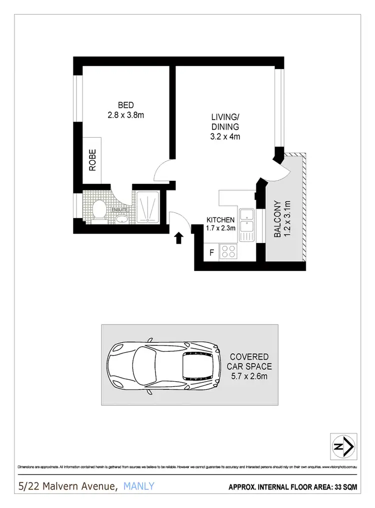 Floorplan of Homely apartment listing, 5/22 Malvern Avenue, Manly NSW 2095
