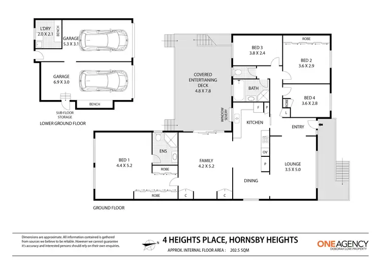Floorplan of Homely house listing, 4 Heights Place, Hornsby Heights NSW 2077