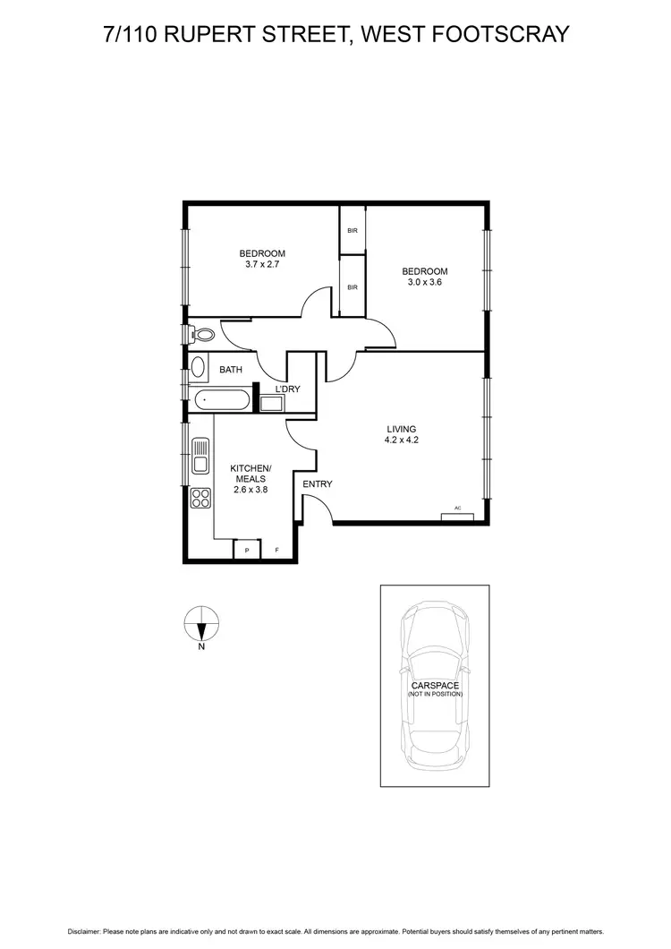 Floorplan of Homely apartment listing, 7/110 Rupert Street, West Footscray VIC 3012