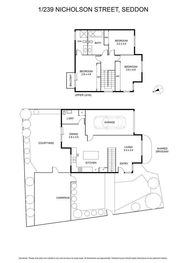Floorplan of Homely townhouse listing, 1/239 Nicholson Street, Seddon VIC 3011