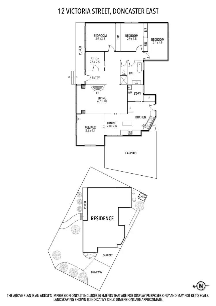 Floorplan of Homely house listing, 12 Victoria Street, Doncaster VIC 3108